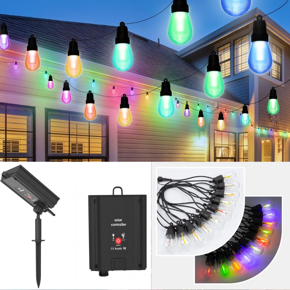 Ghirlanda Solara LED RGB Multicolora 6.5M 1200mAh