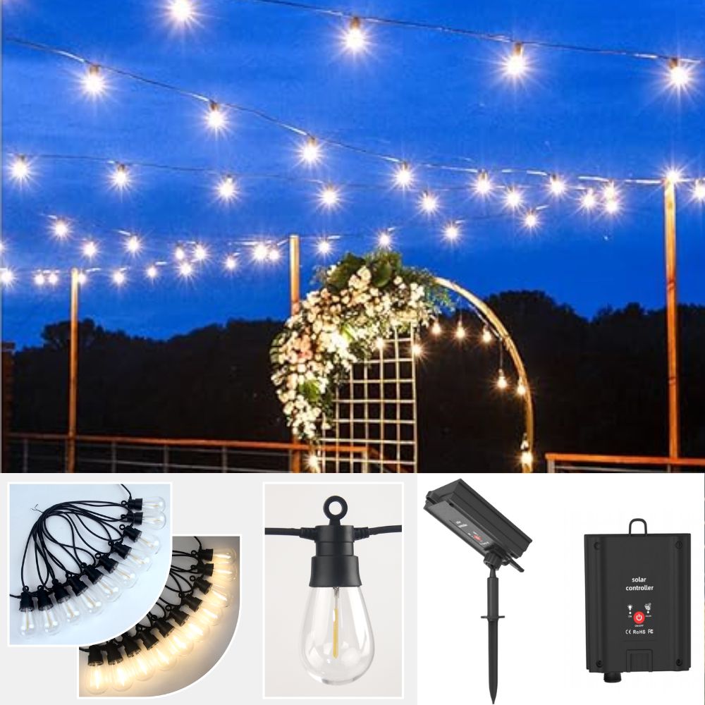 Ghirlanda Solara LED Lumina Calda 6.5M 1200mAh