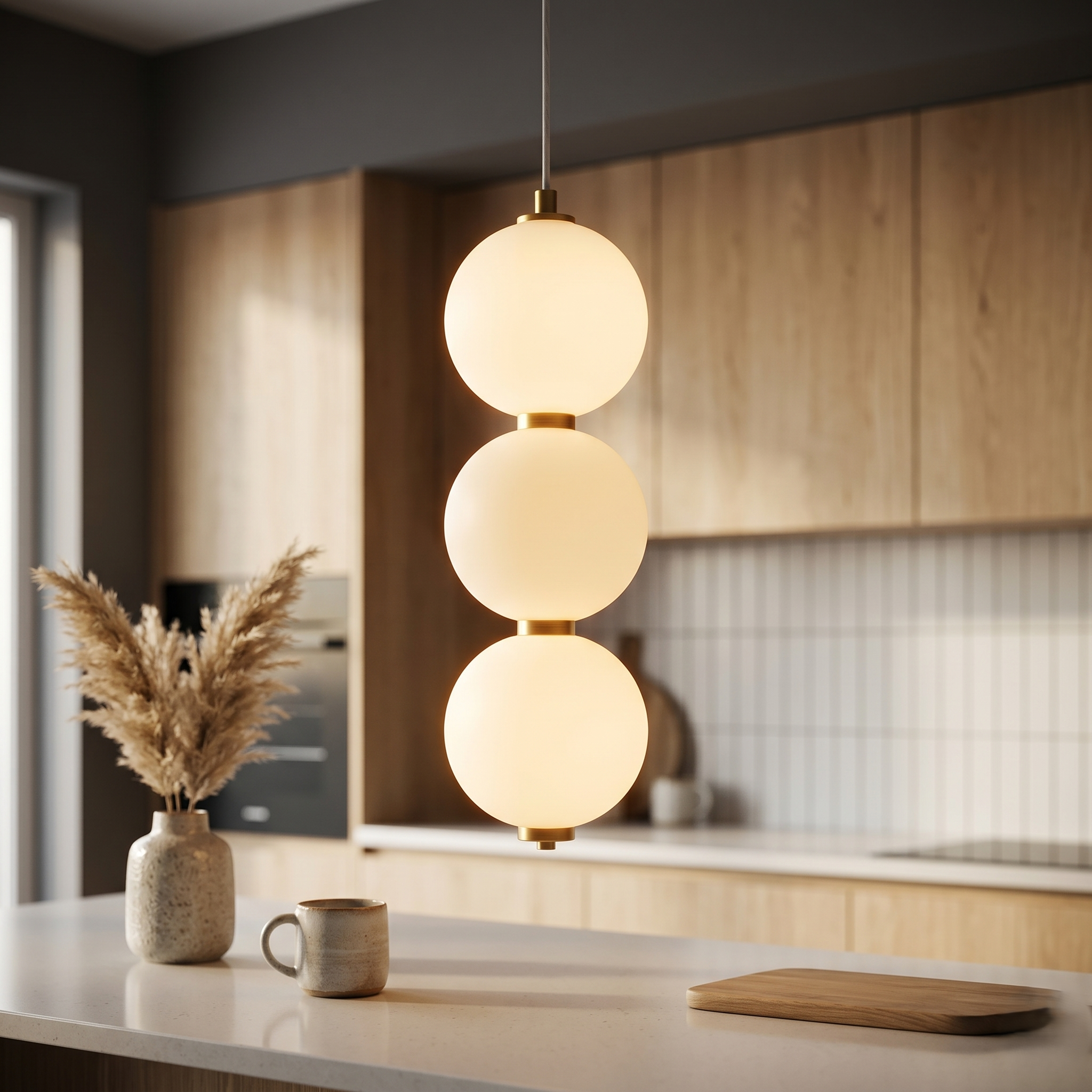 Pendul LED Abajur Mat Gold VINTER Echivalent 200W