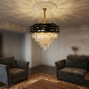 Candelabru Cristal Black MALVINA ⌀60CM