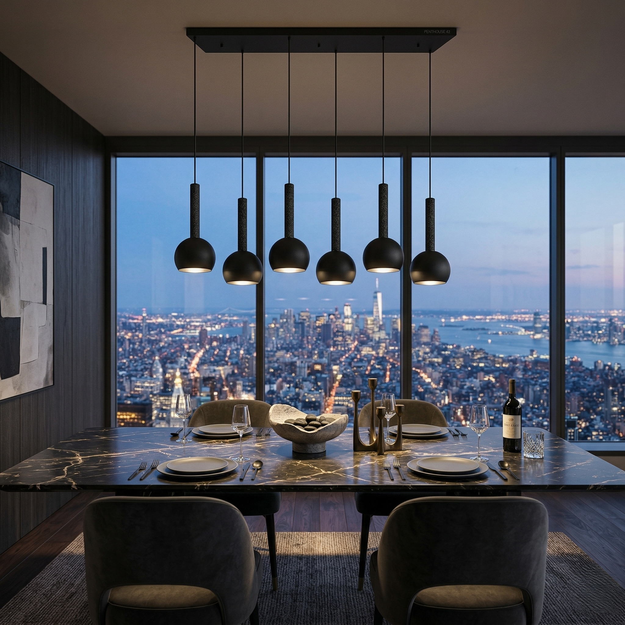 Lustra Suspendata PREMIUM CINQUE CILIANA 6xE27