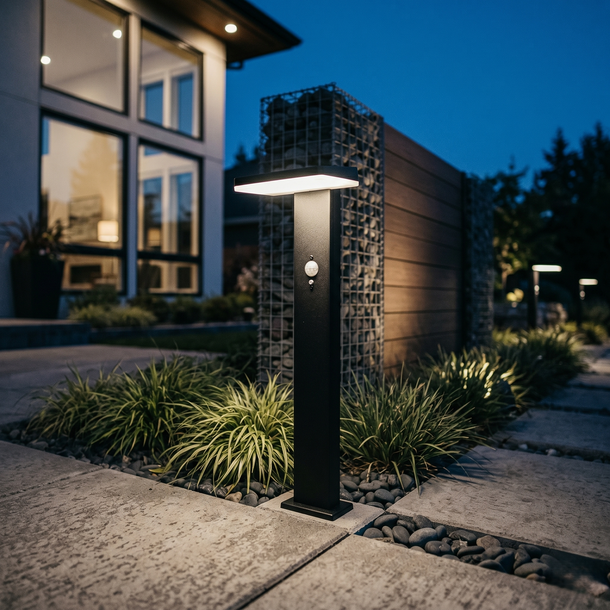 Stalp de Gradina LED ORZEN cu Incarcare Solara Senzor 50CM Premium