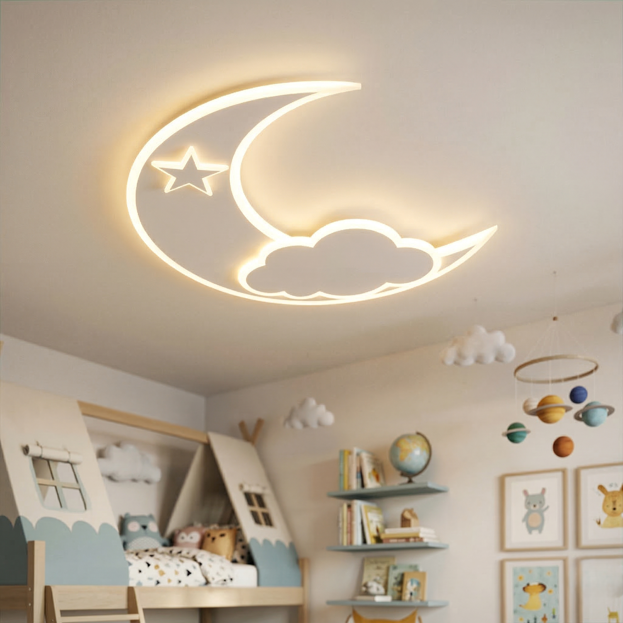 Lustra LED 78W Lunar Whisper Telecomanda Echivalent 400W