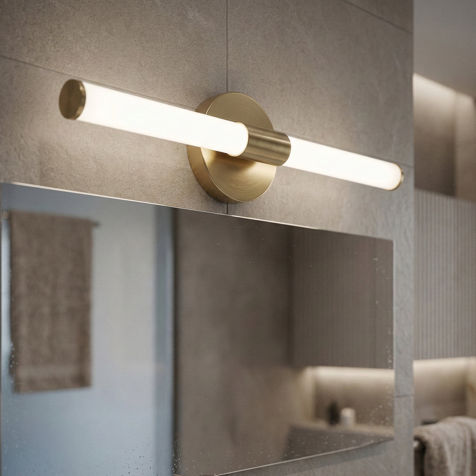 Aplica LED Baie 7W ELVORA Aurie 45cm 3 Lumini din Buton