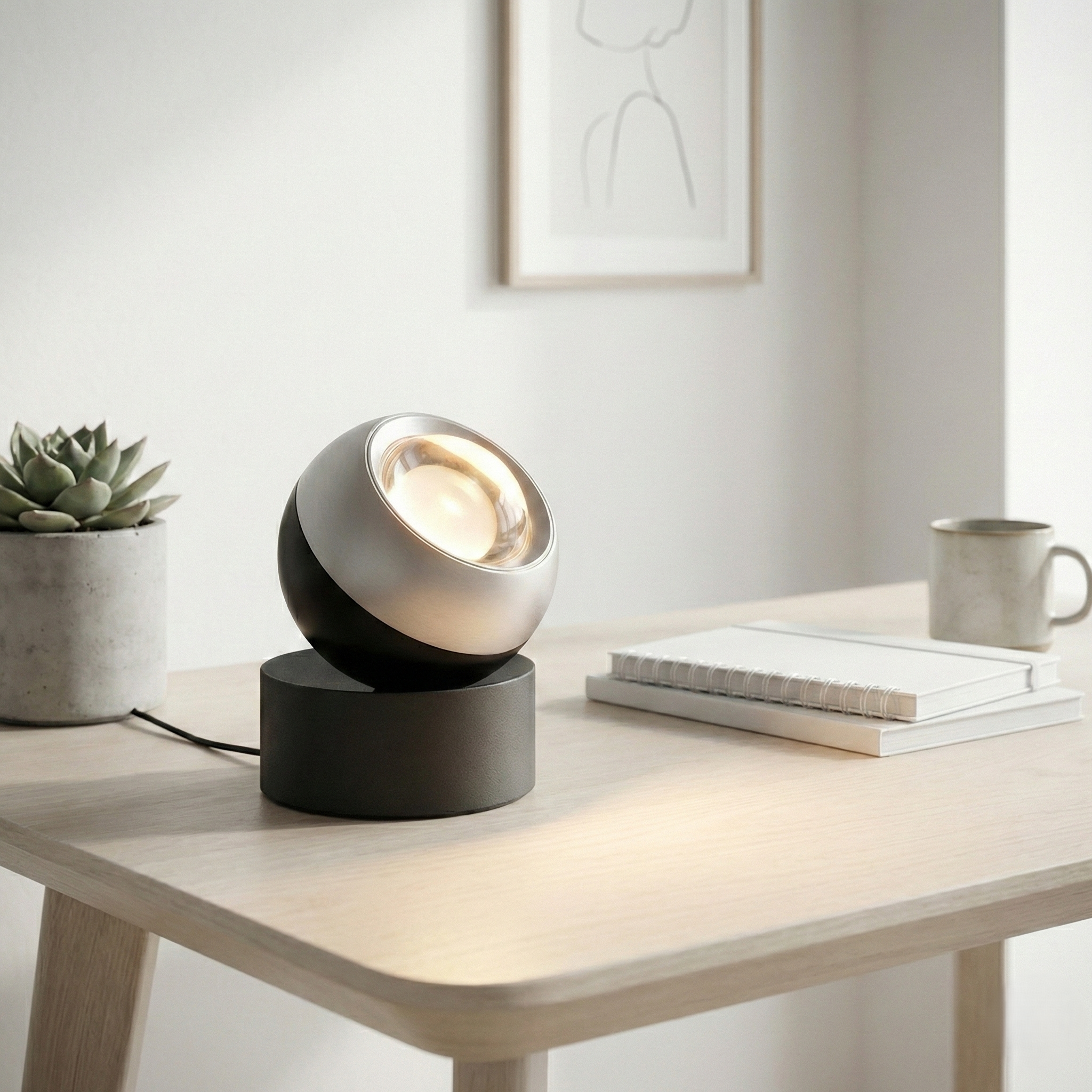 Veioza LED PREMIUM SILVER ORBIT Orientabila