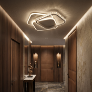 Lustra LED SQUARES Cristal 30cm, Echivalent 200W