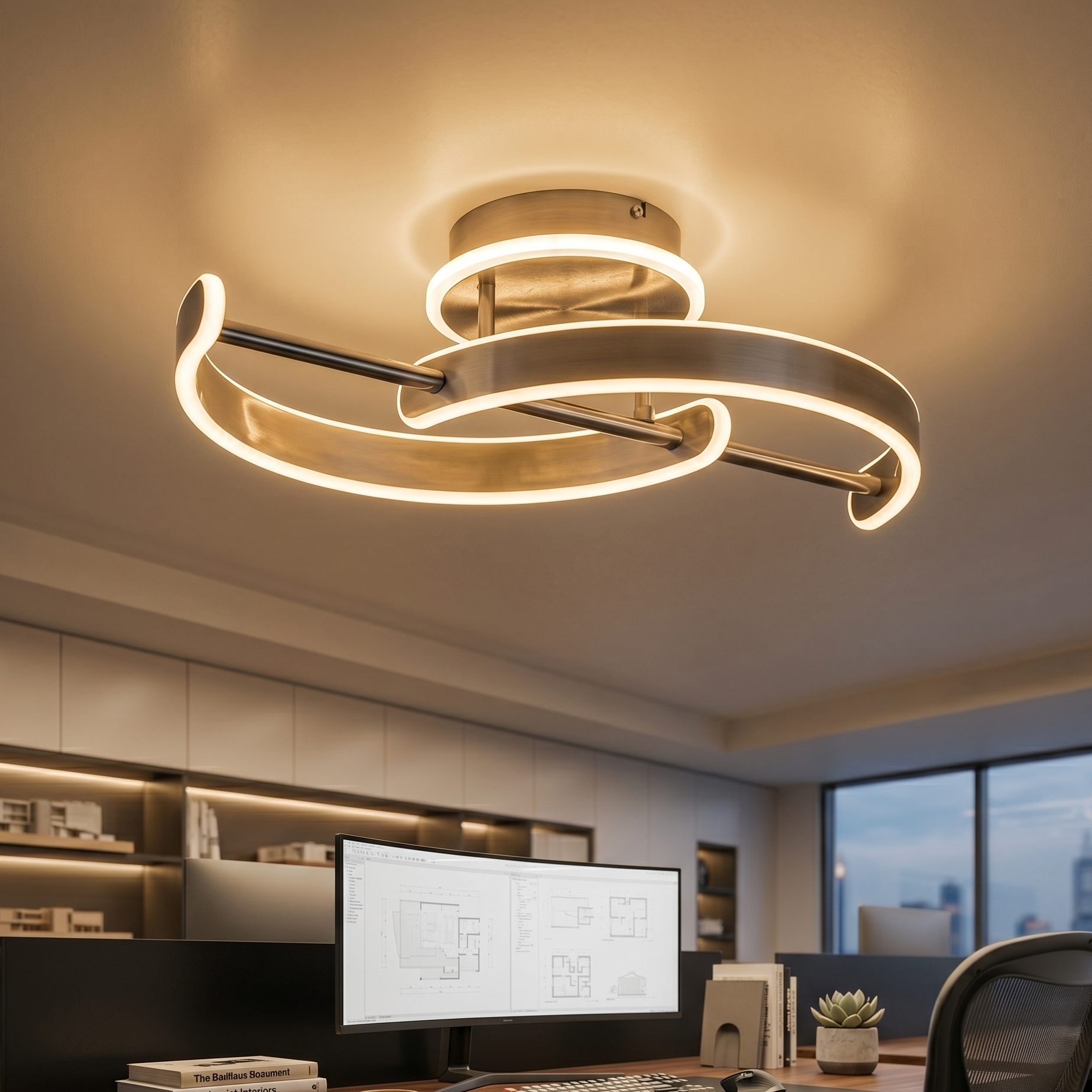 Lustra LED Premium Silver ORIVA Echivalent 300W