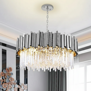 Candelabru Cristal GLORY SILVER 60CM Cu Lant