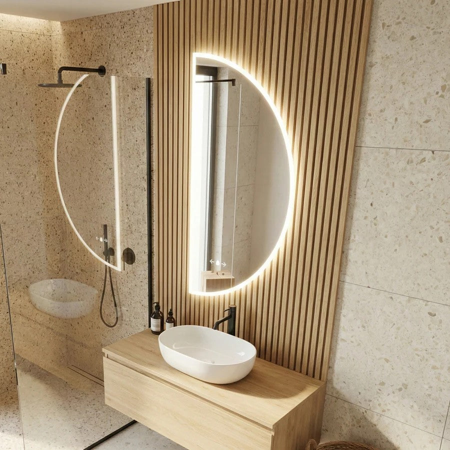 Oglinda LED MEZZALUNA - 50x100 cm 3 Lumini si Senzor