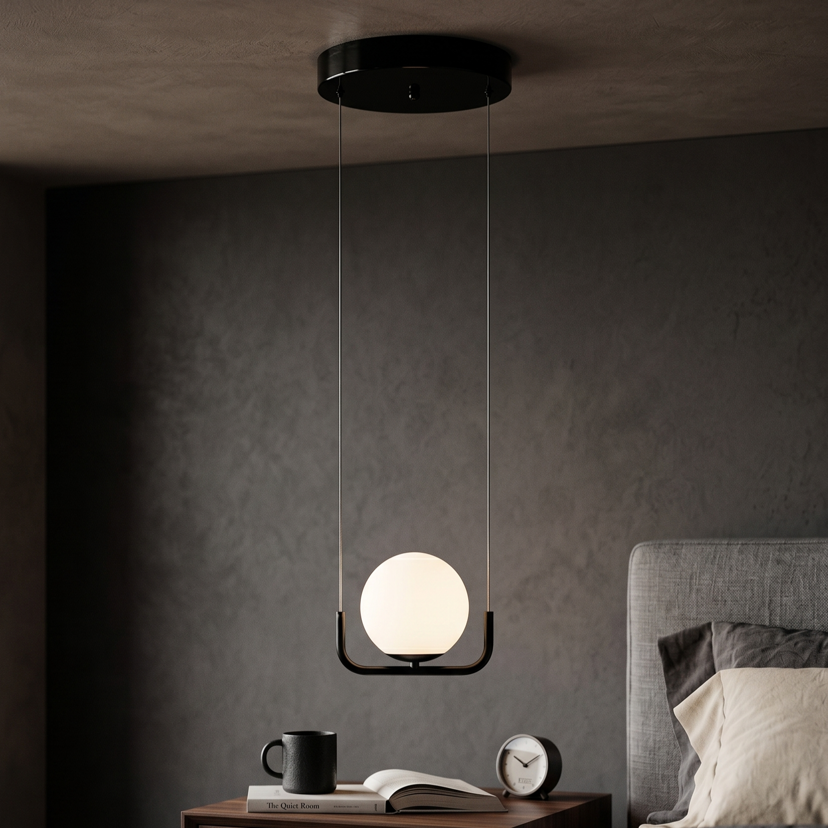Pendul Abajur Nordic Black SWING 1xE27