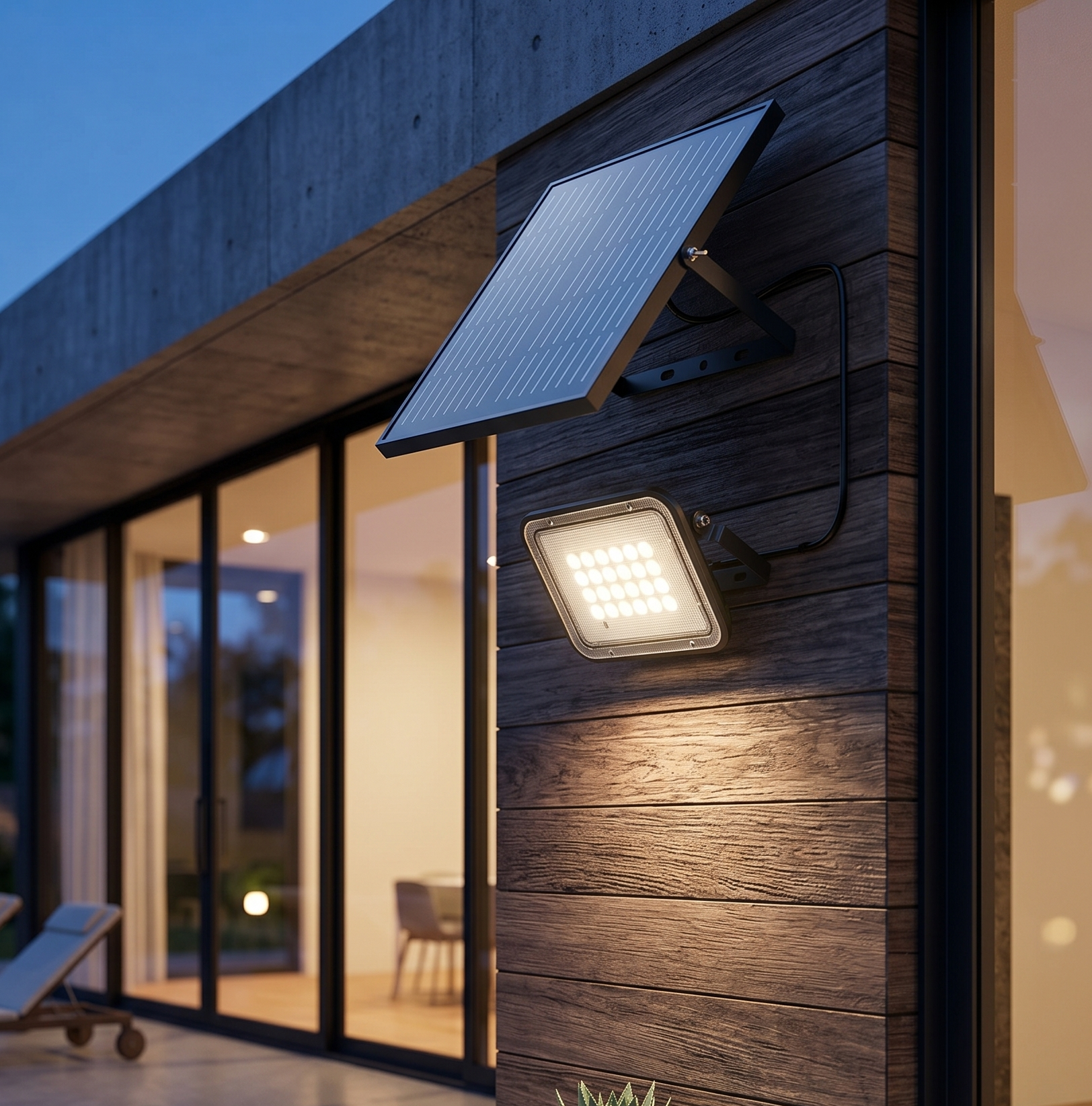 Aplica LED VEYON Black Exterior Premium cu Incarcare Solara si Telecomanda