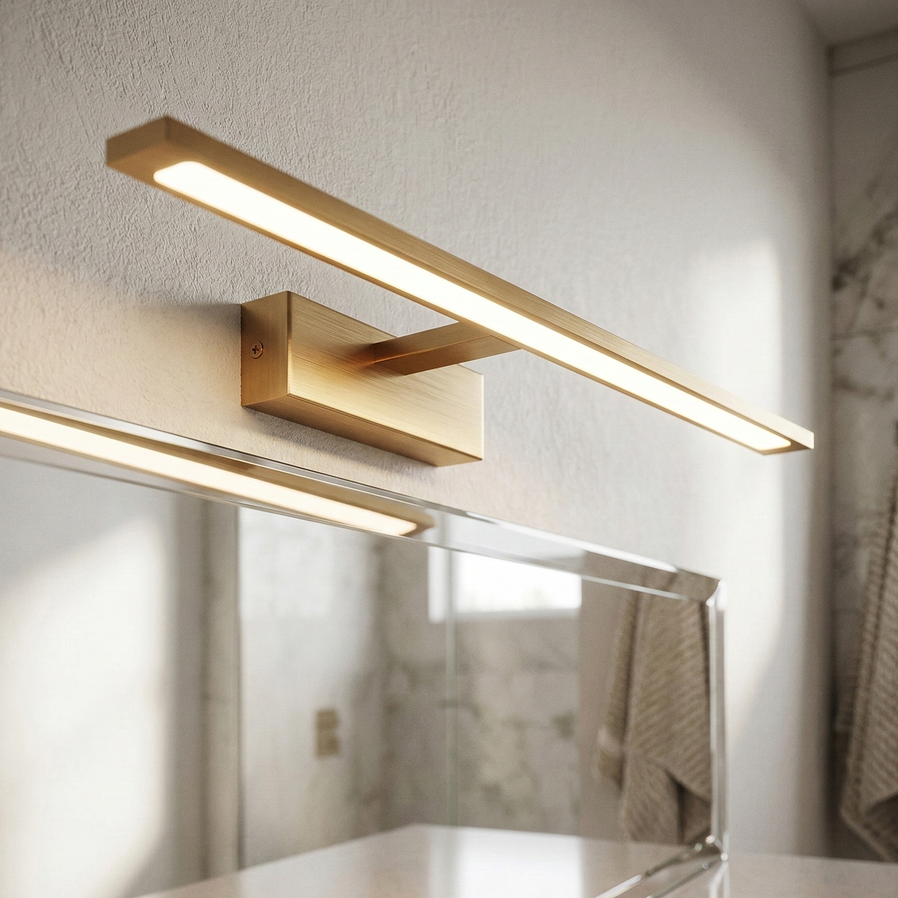 Aplica LED Baie 12W VIREN Aurie 60cm 3 Lumini din Buton