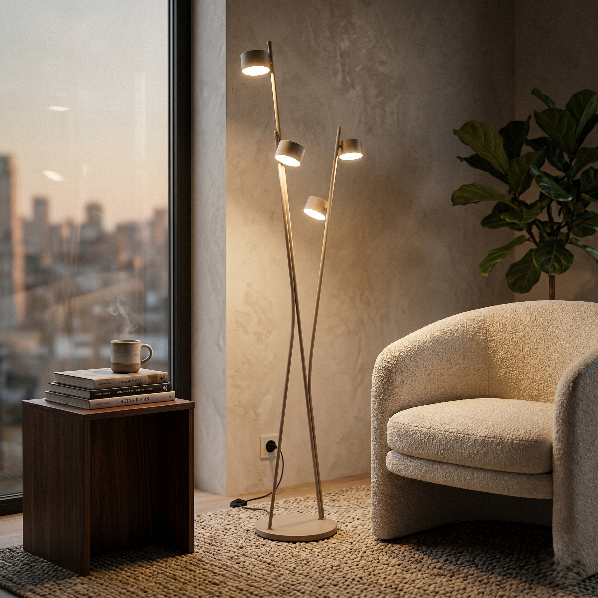 Lampadar Decorativ Premium CODA Bej 4xGX53