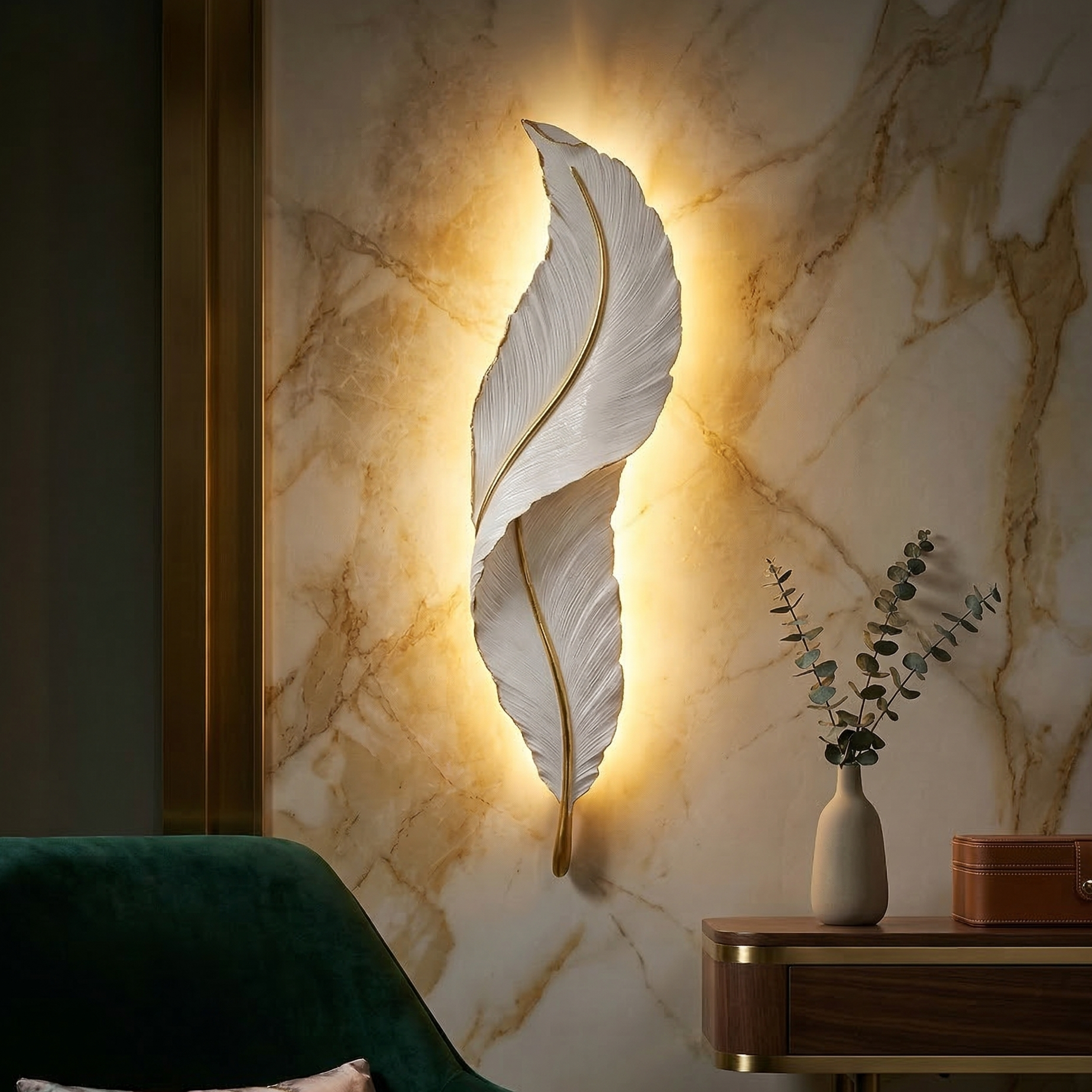 Aplica LED Luxury Mini Feather 18W 45CM