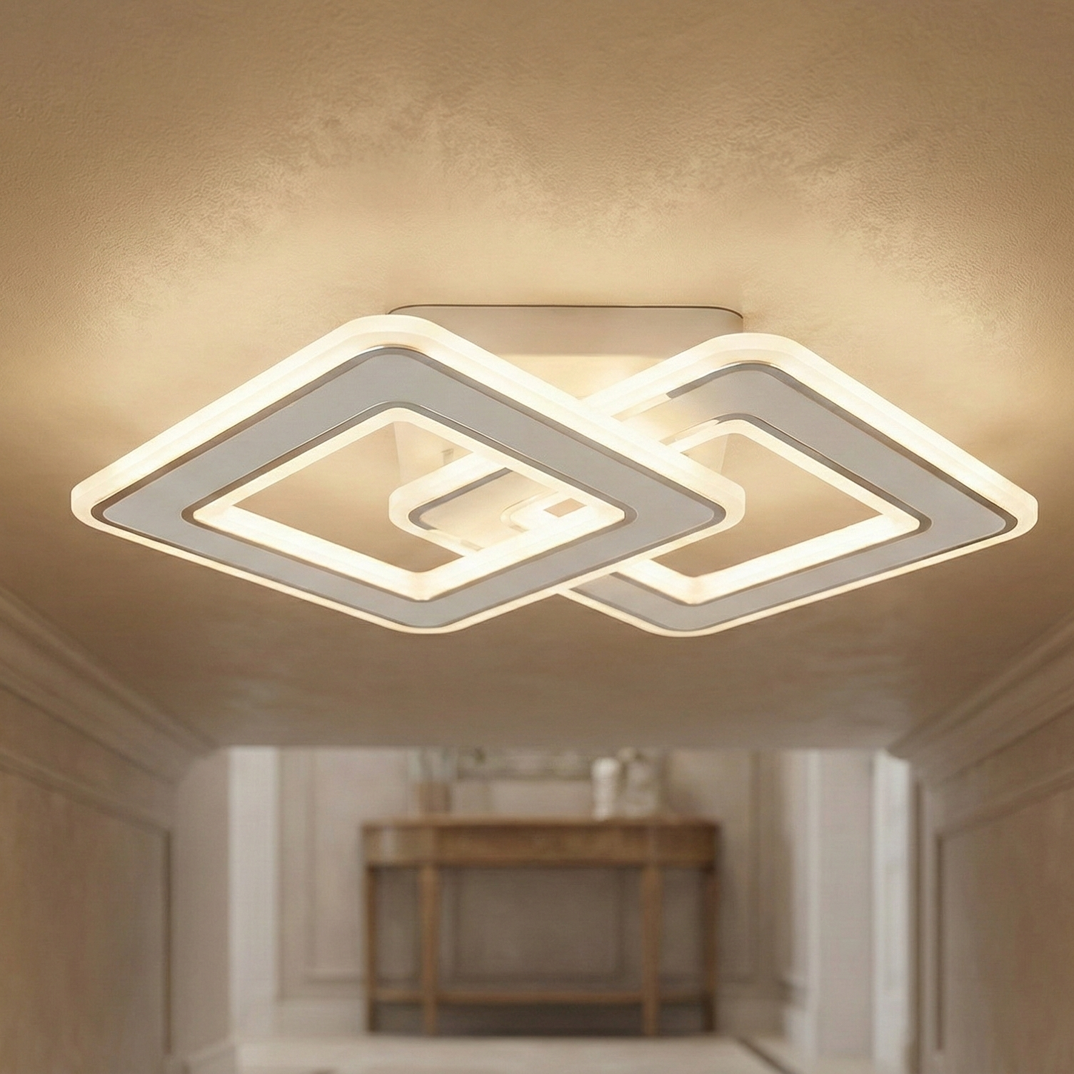 Aplica LED Square GRIDLINE Alba Echivalent 300W Telecomanda