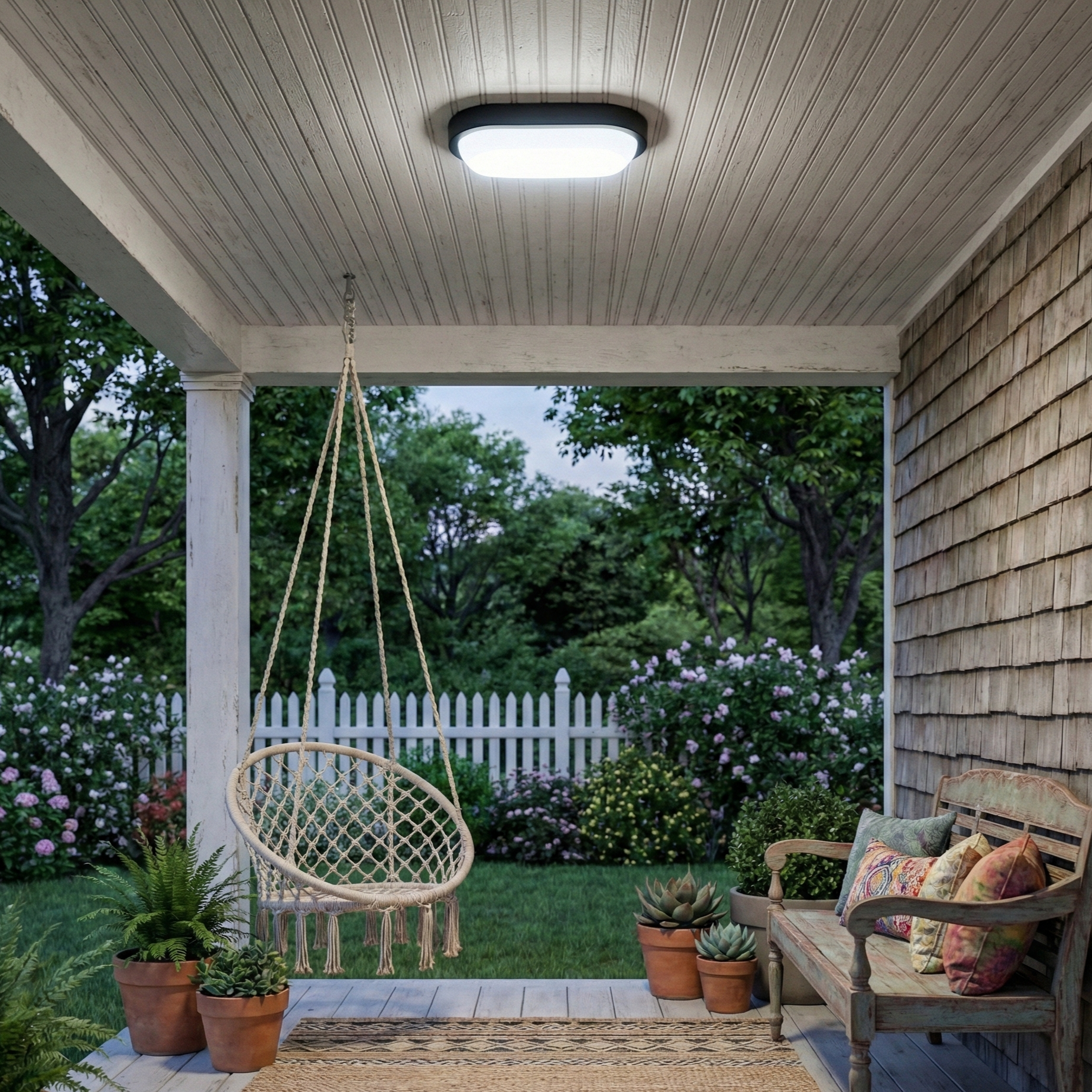 Aplica LED 12W Ovala BAT Neagra Exterior Echivalent 100W