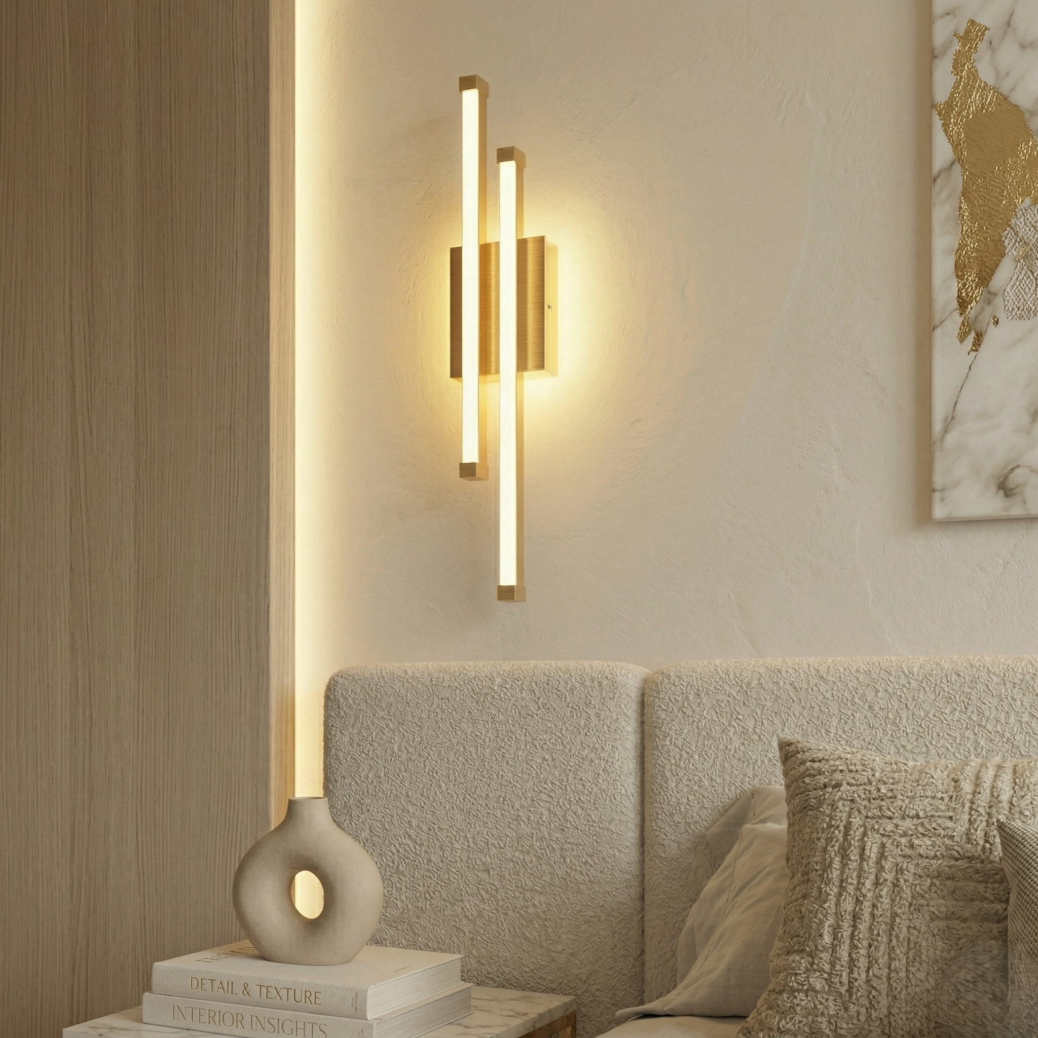 Aplica LED LINNES Beauty Gold 44W Echivalent 200W