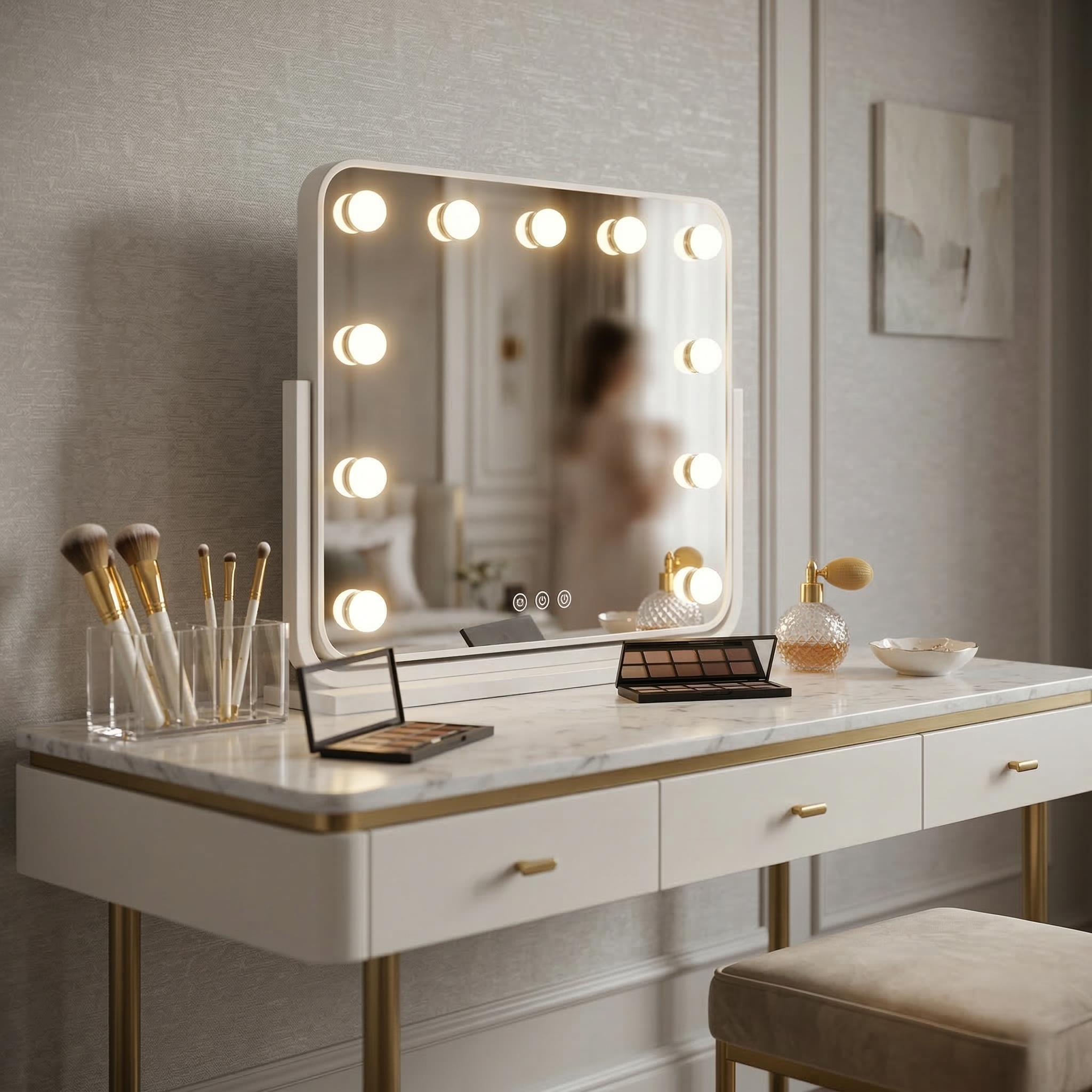 Oglinda LED Make-UP BELLORIA 50x40CM 3 Lumini