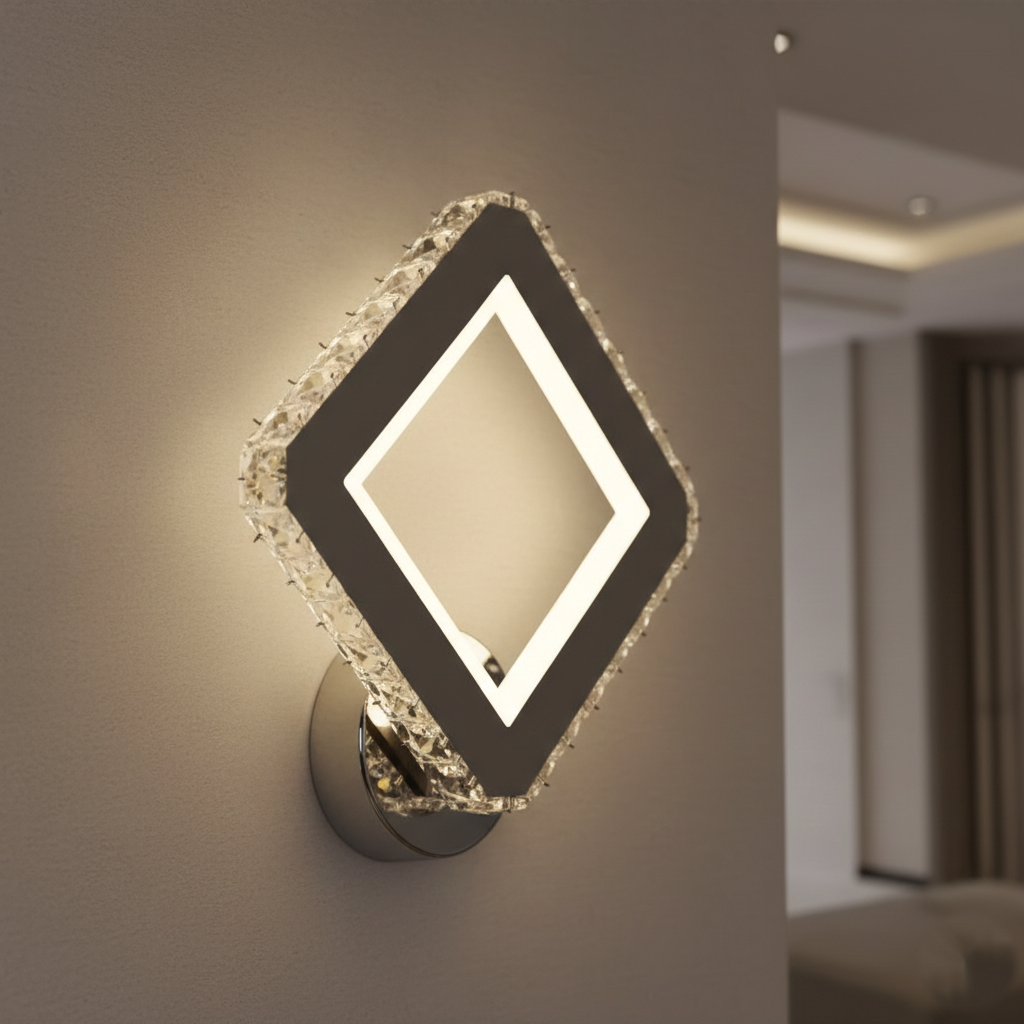 Aplica LED Cristal Diamond Edge Chrome