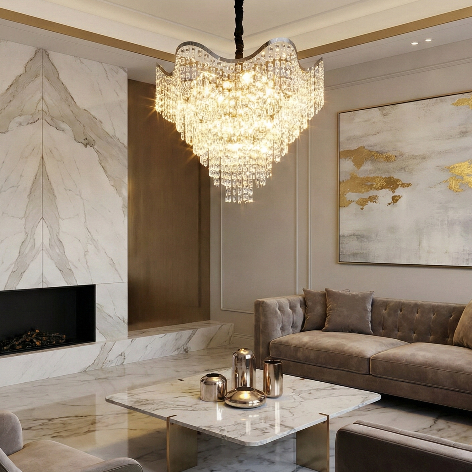 Candelabru Maxi VLORA Silver Ø78CM