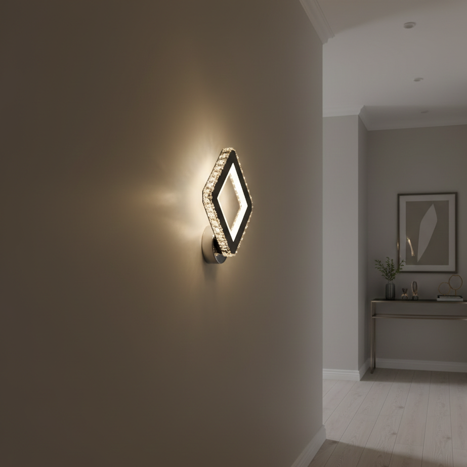 Aplica LED Cristal Diamond Edge Chrome