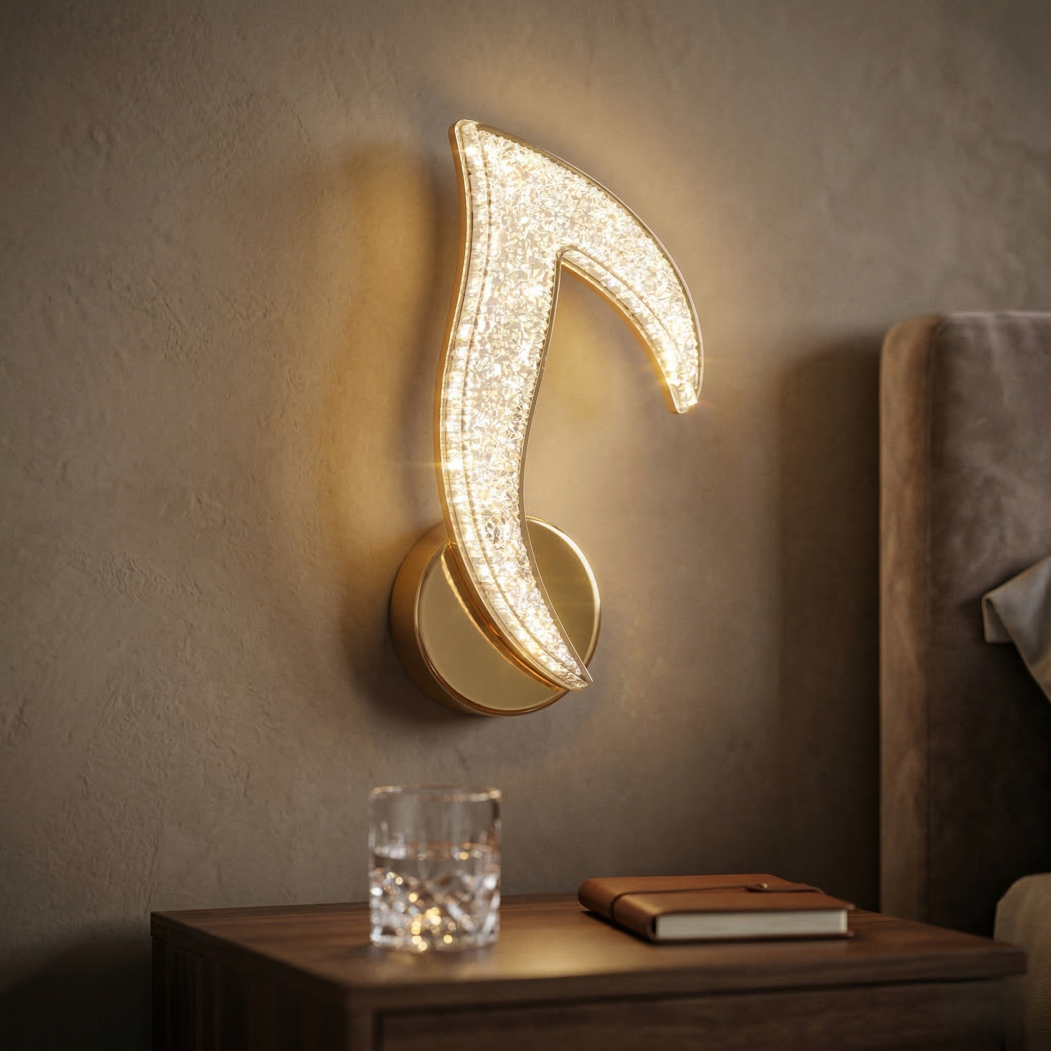 Aplica LED Perete Narcisse Sparkle Gold