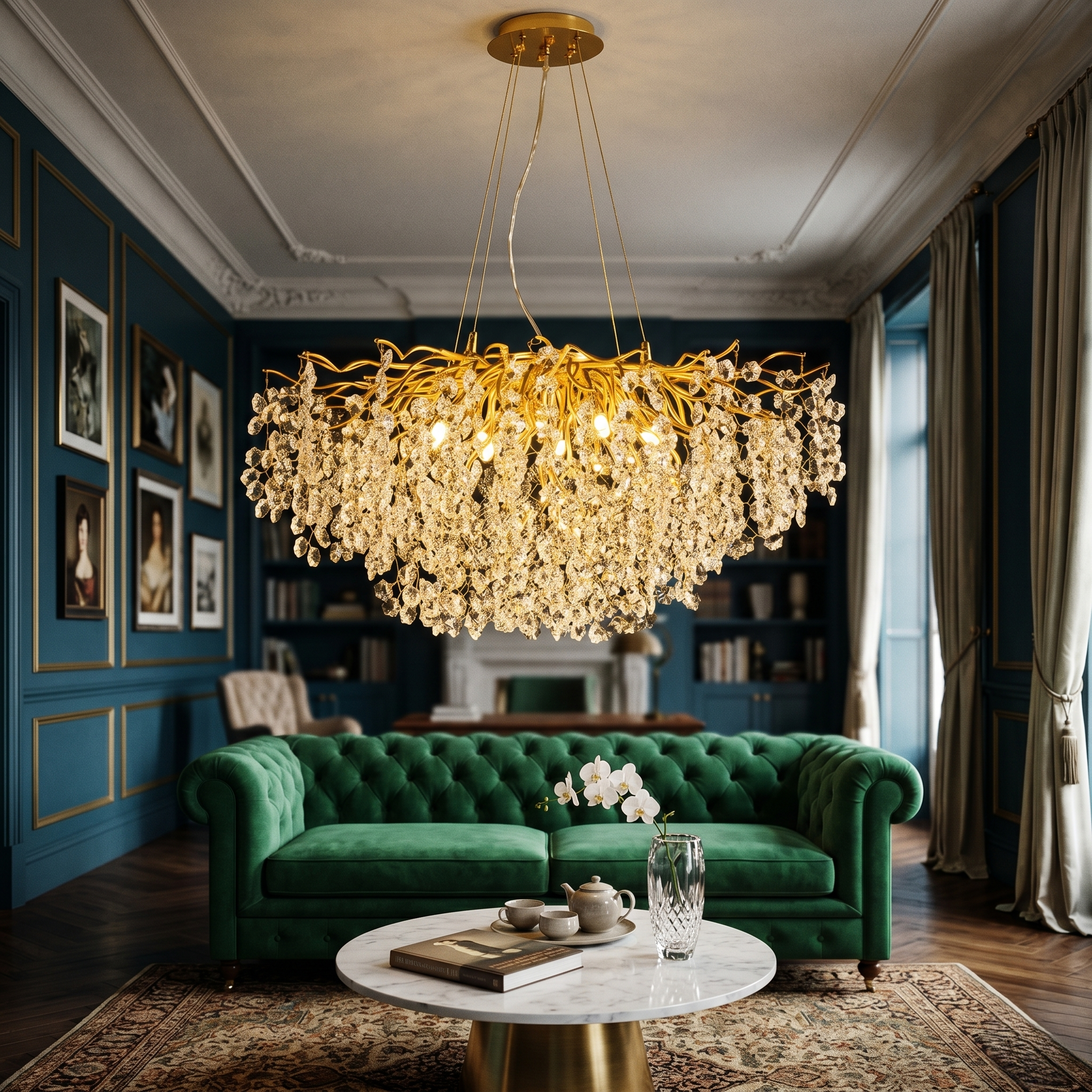 Candelabru Cristal LUXURY Golden Veliora 80CM