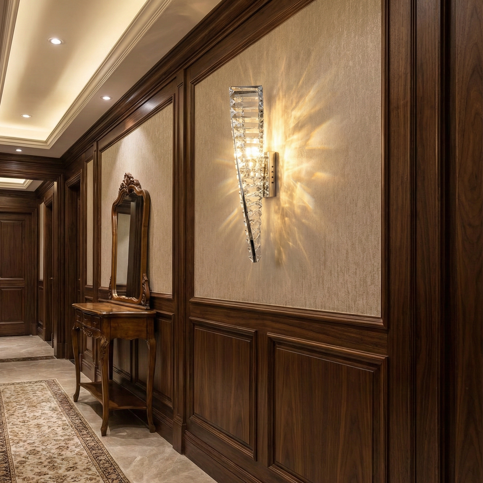 Aplica LED Cristal CIRQA Silver 50CM