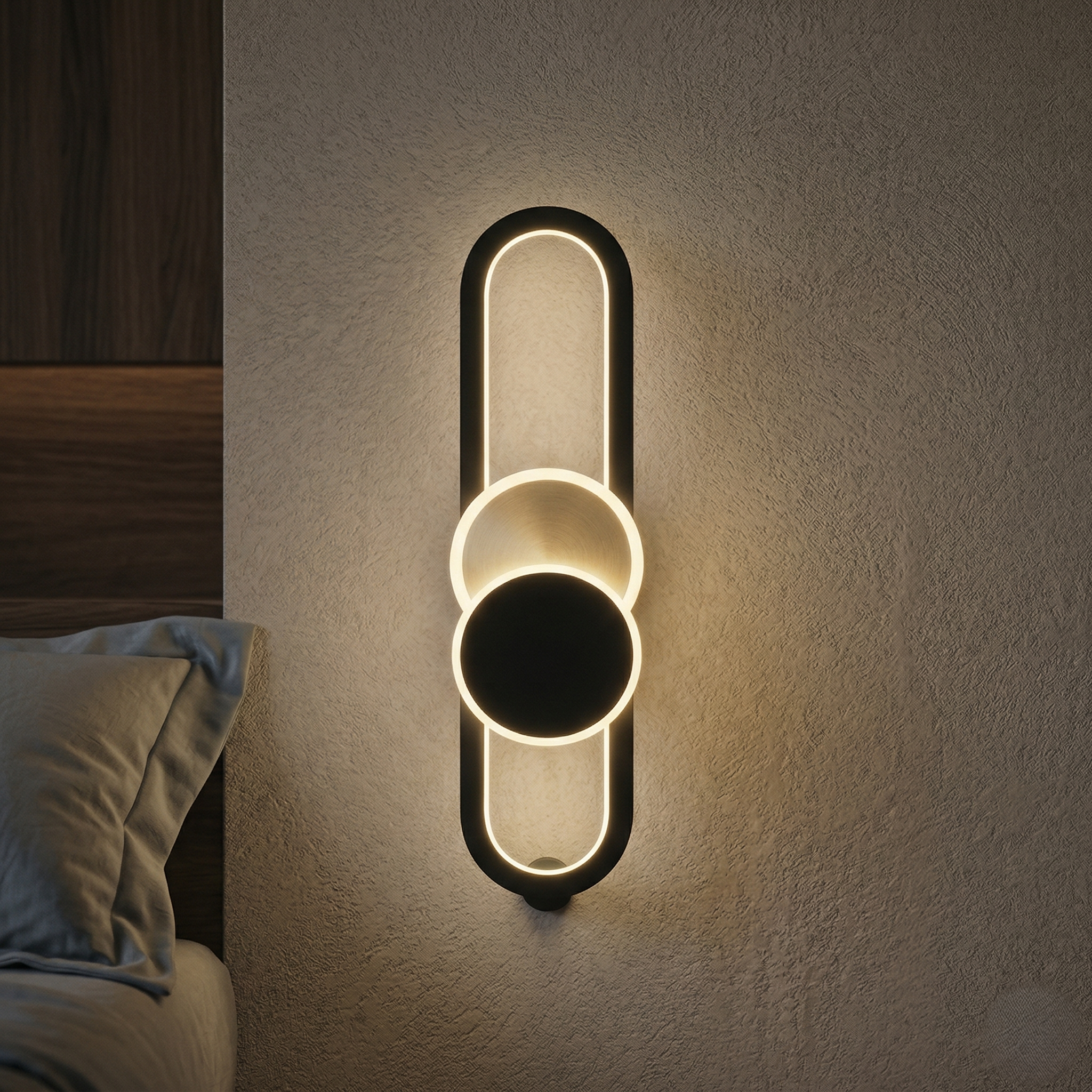 Aplica LED MOZZY 60cm Black Echivalent 74W