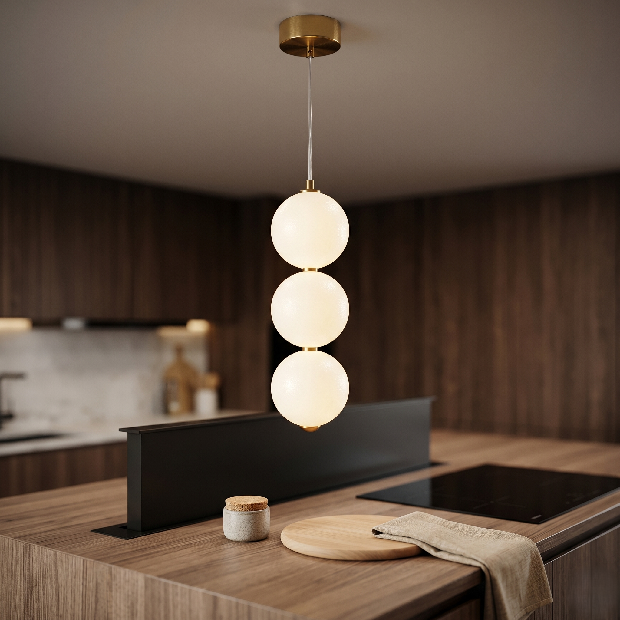 Pendul LED Abajur Mat Gold VINTER Echivalent 200W