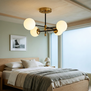 Lustra Aplicata Abajur MAT Black+Gold SOLVIK 4xE27
