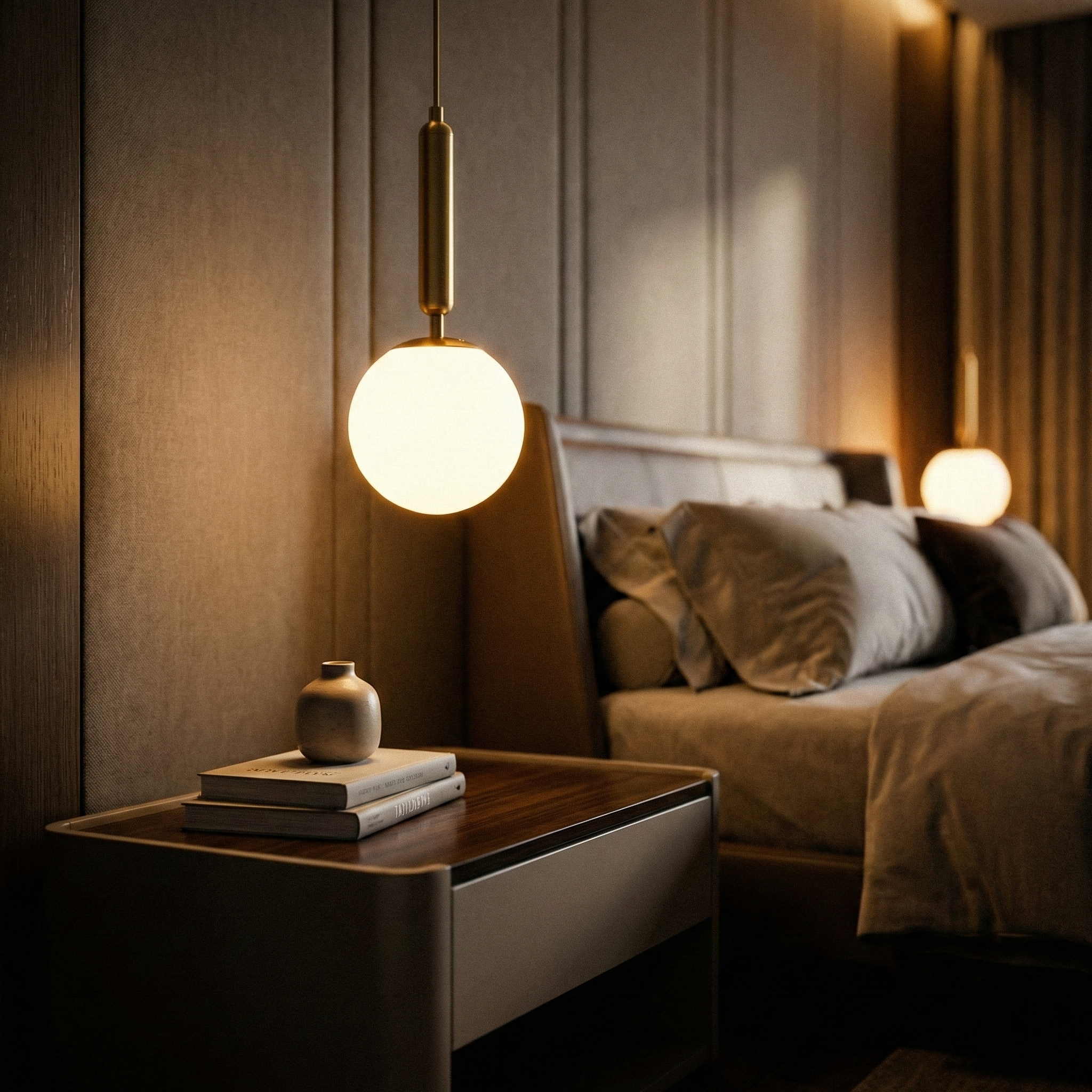 Pendul PREMIUM Abajur Mat Golden ROYAL BRASS 1xG9