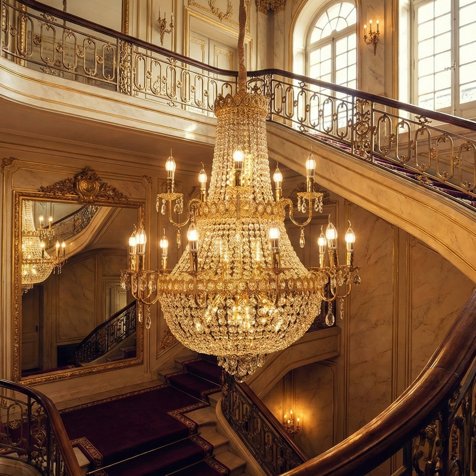 Candelabru Cristal Golden Grande Magnifica 90x110CM