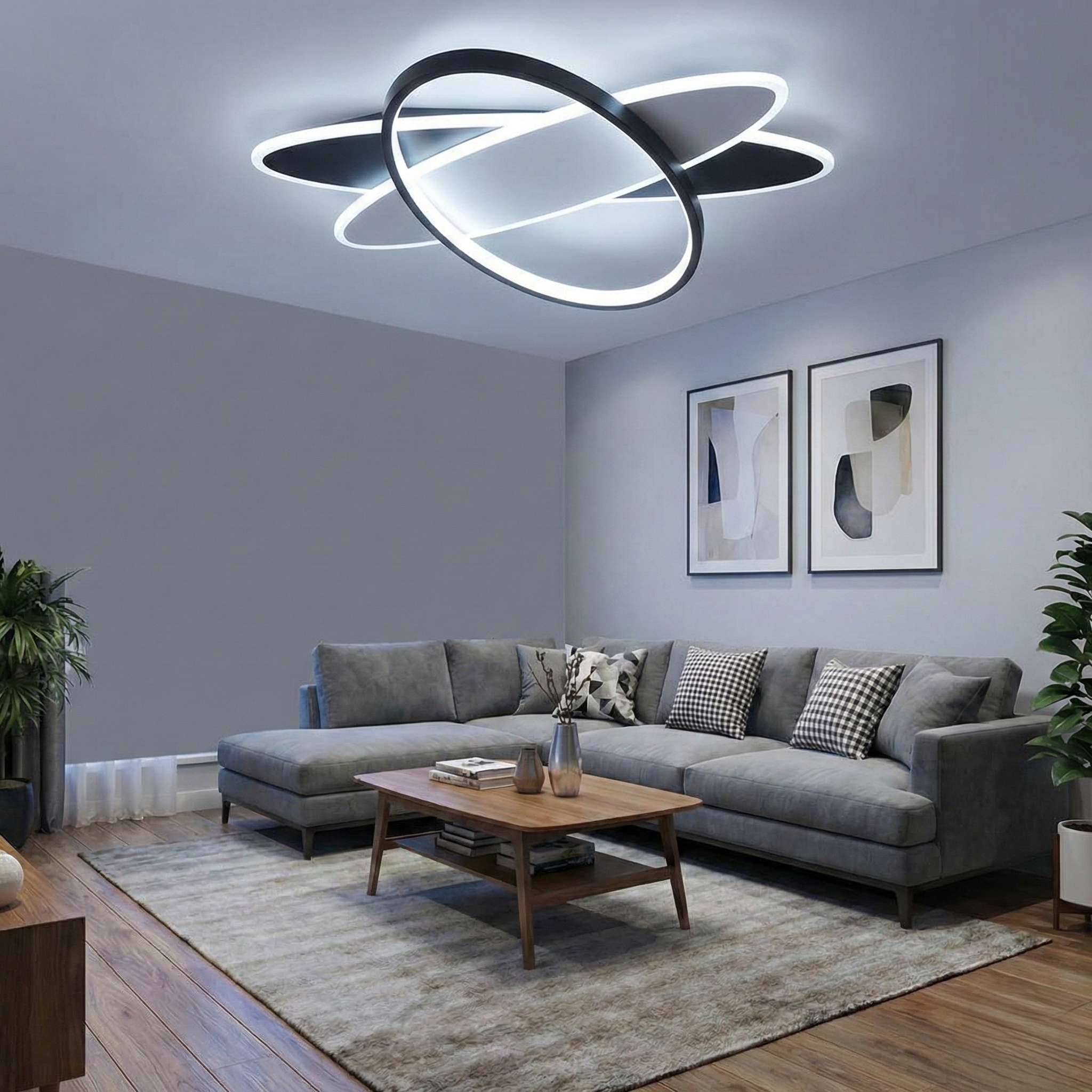 Lustra LED Quantum Cu Telecomanda CCT 62W