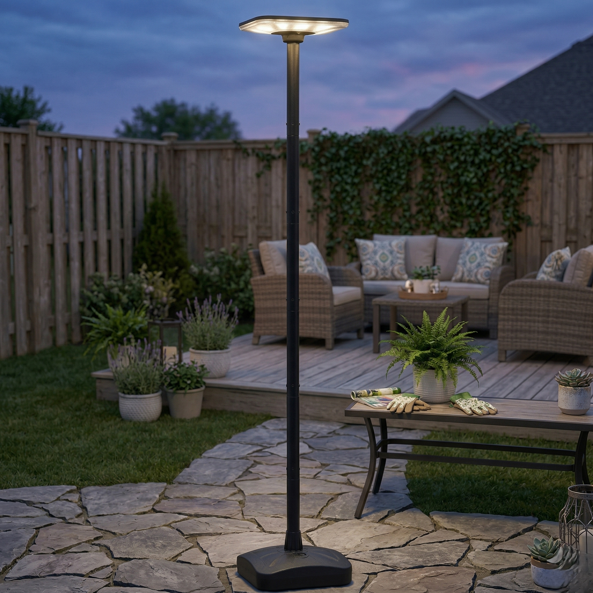 Stalp Modular Solar LED 2.5 Metri 200W, 2500lm, CCT, IP54, Dimabil cu Telecomanda