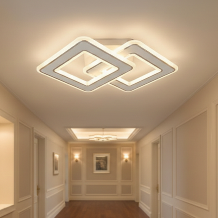 Aplica LED Square GRIDLINE Alba Echivalent 300W Telecomanda