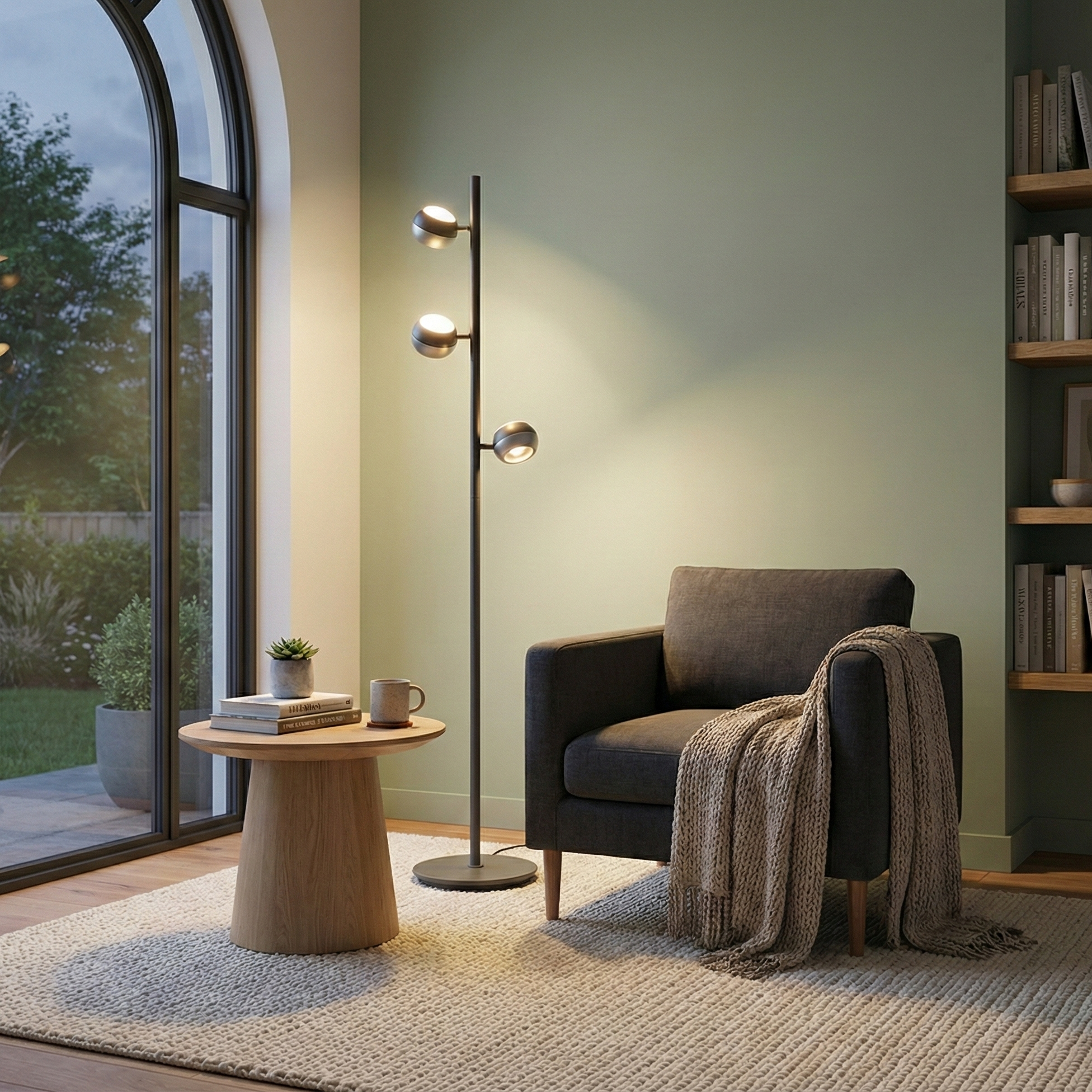 Lampadar LED PREMIUM SILVER ORBIT 150CM