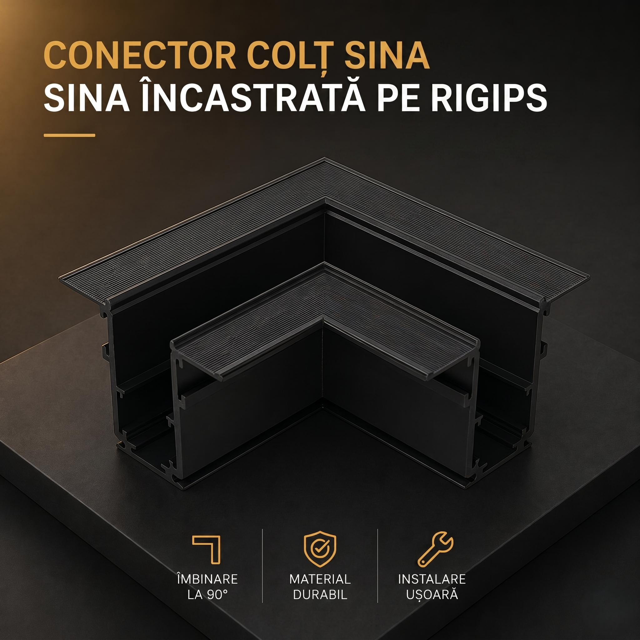 Conector Colt Sina Incastrata Pe Rigips Magnetica