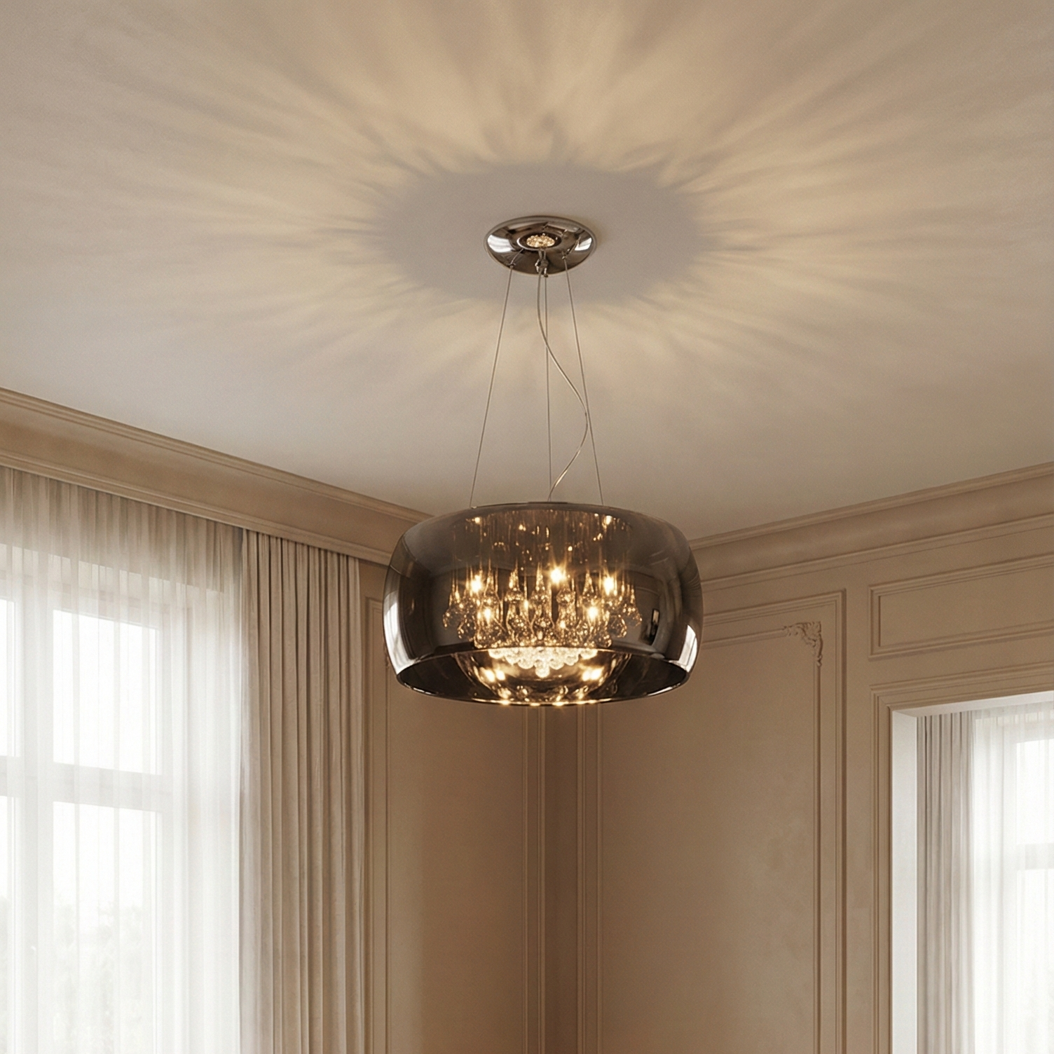 Lustra Suspendata Luxury OBSIDIAN 50cm