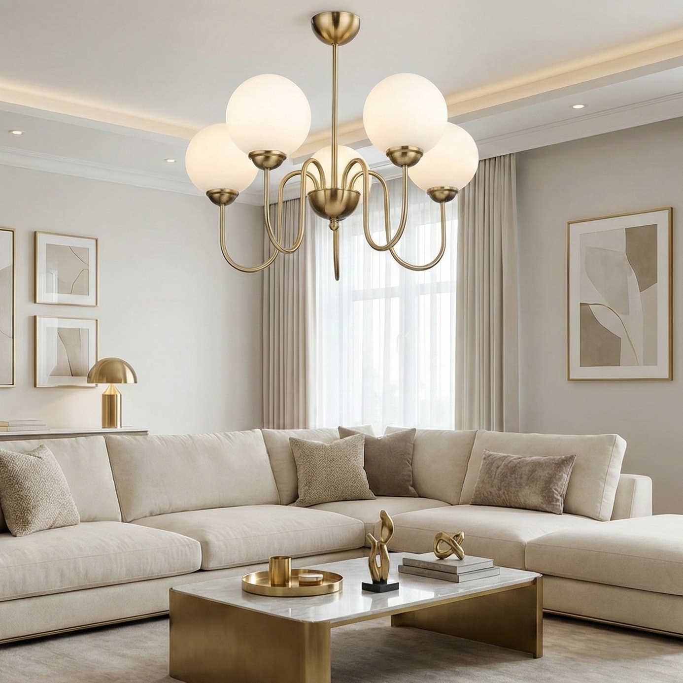 Lustra Abajur LOMA GOLD 5XE27