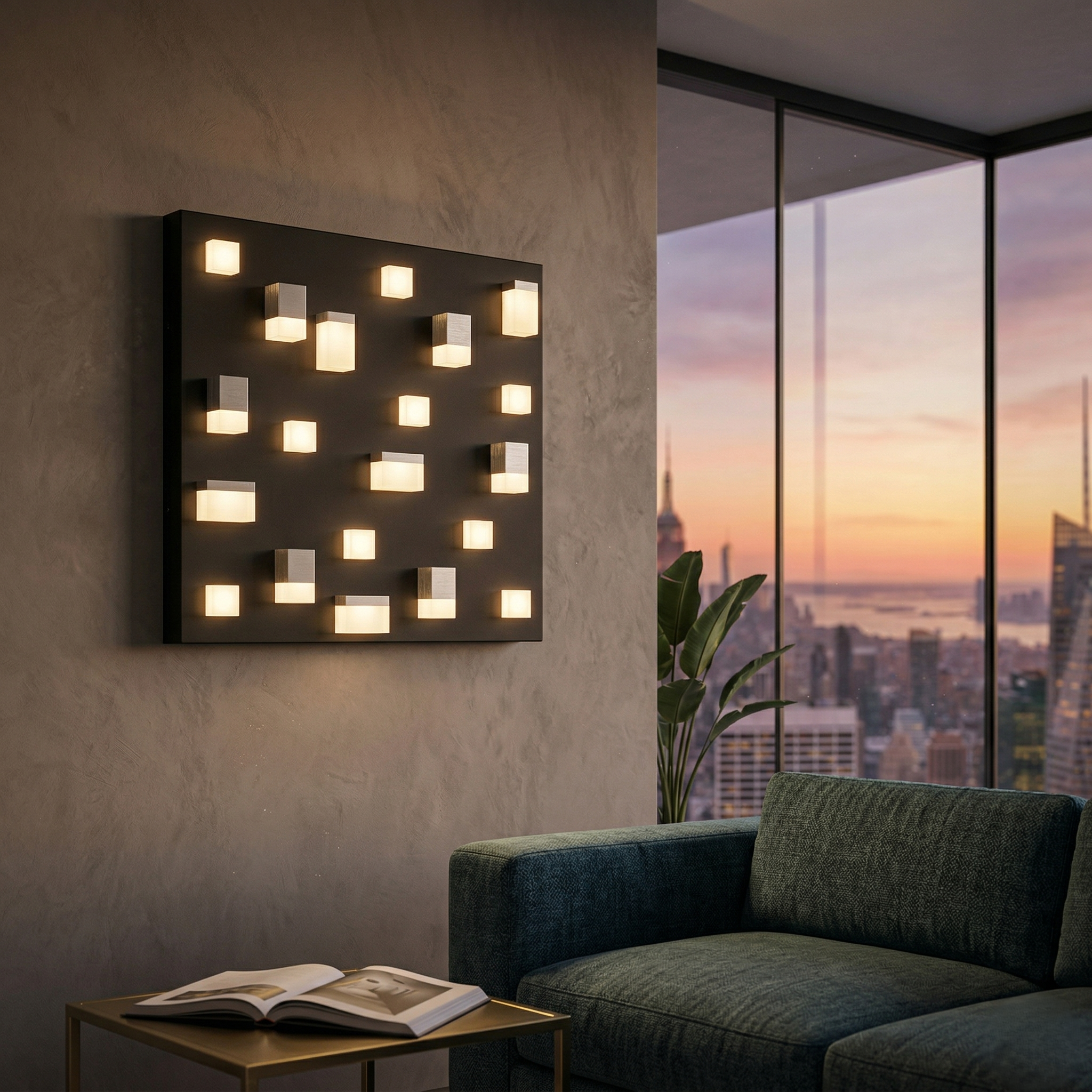 Aplica LED Civeto Black 45CM CINQUE Premium