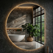 Oglinda LED FRAMELESS 100x84CM, Dezaburire, 3 Lumini si Touch