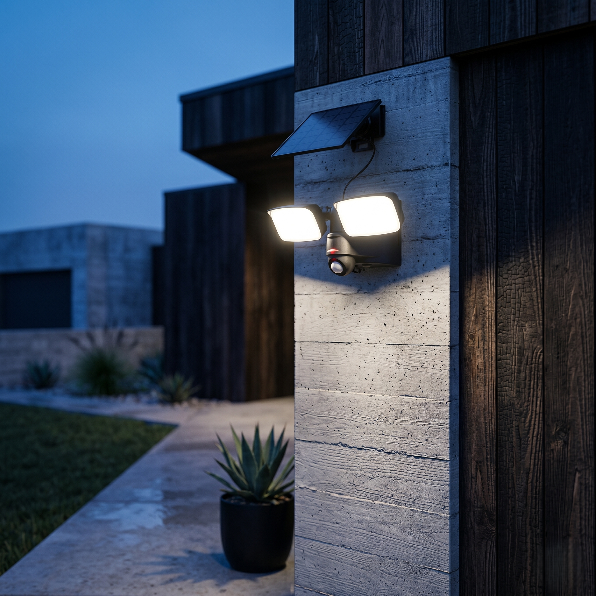 Aplica LED Solara cu Senzor VEXOR Exterior Neagra Premium