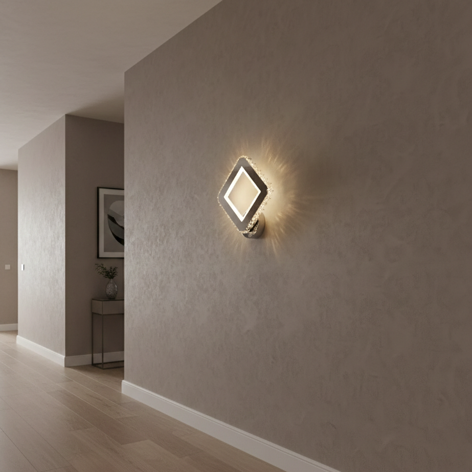 Aplica LED Cristal Diamond Edge Chrome