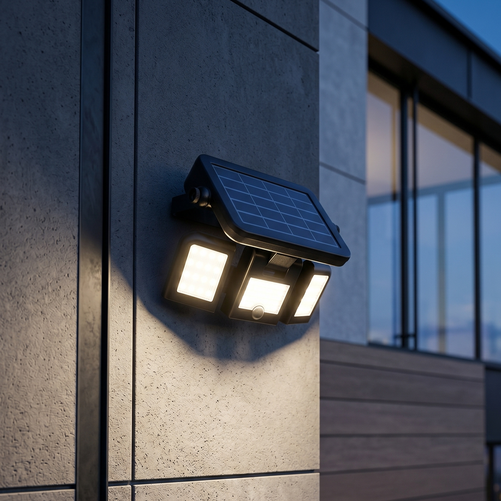 Aplica LED Solara cu Senzor LUROX Exterior Neagra Premium