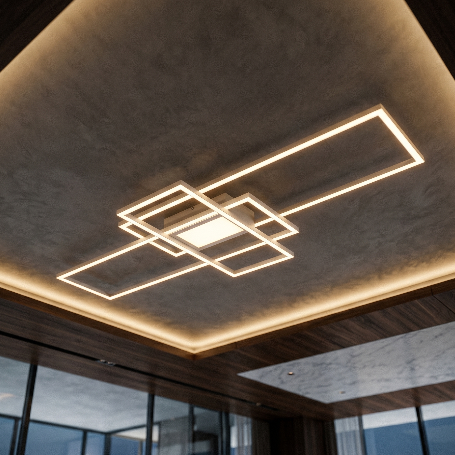 Lustra LED PREMIUM IRVINE Echivalent 800W cu Telecomanda