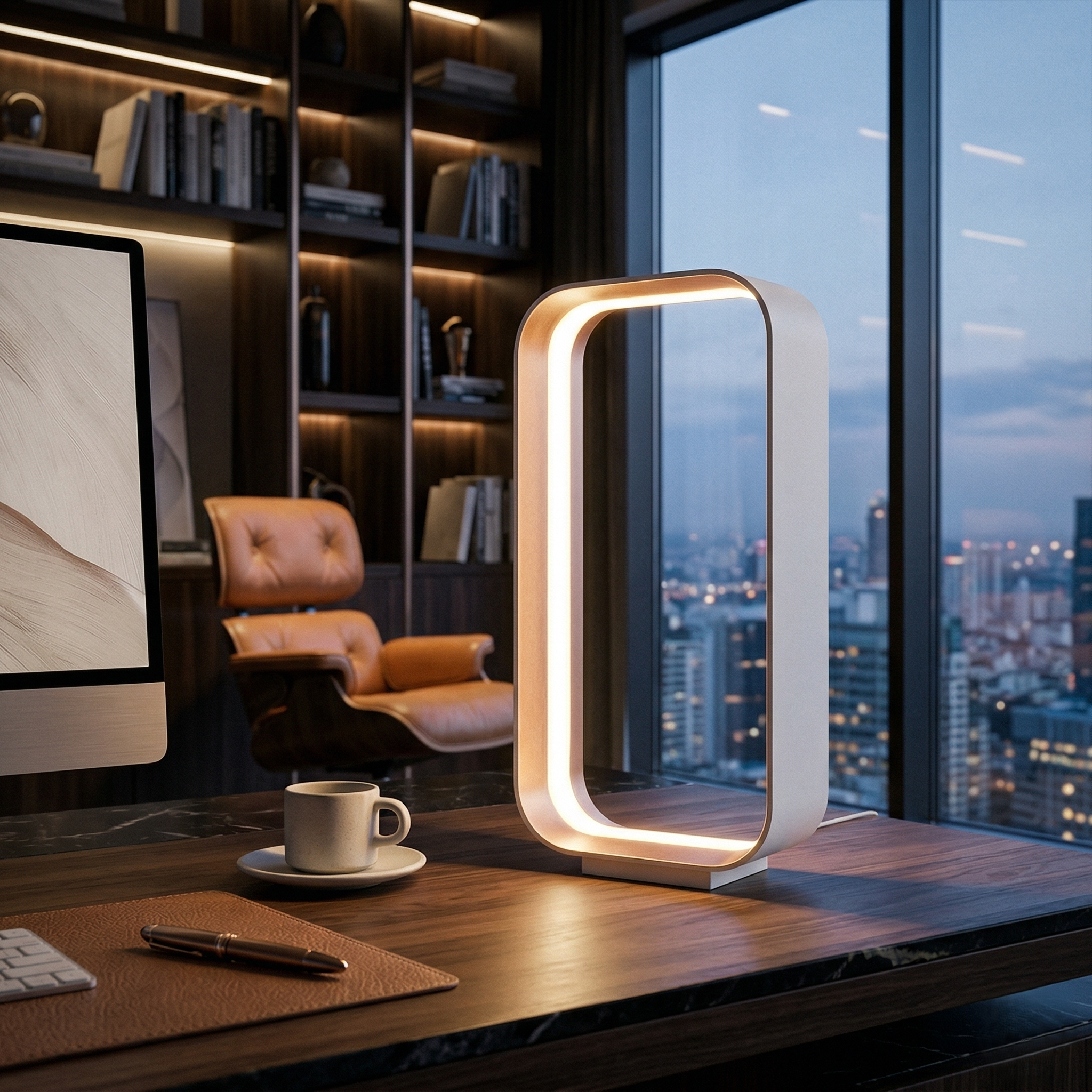 Veioza LED Cizione White 41CM CINQUE Premium