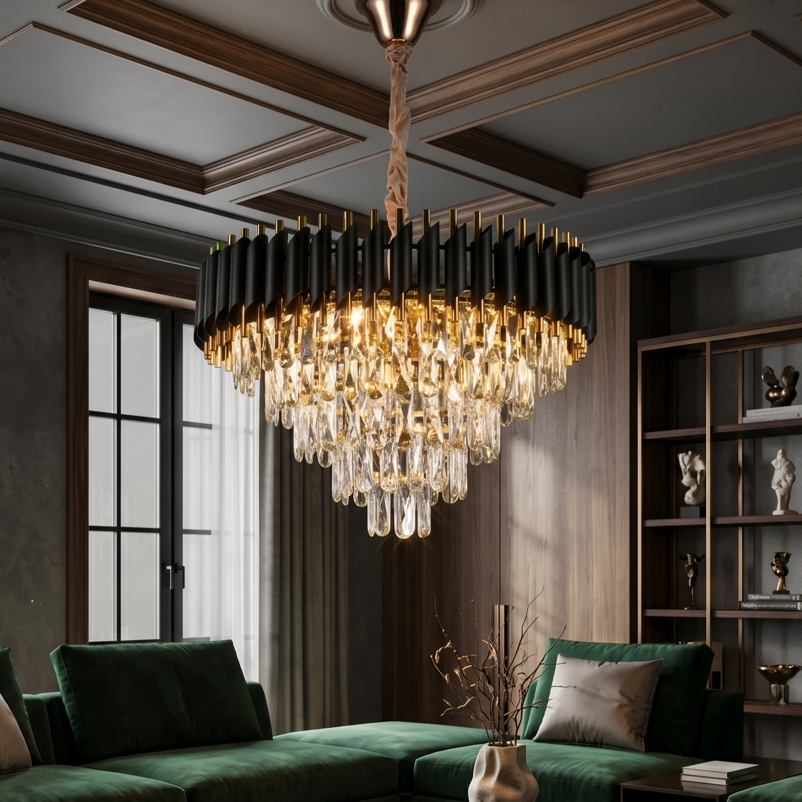 Candelabru Cristal Premium BLACK PANTHER 580mm