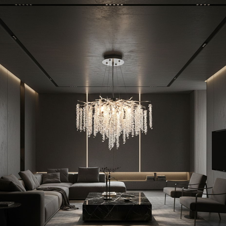 Candelabru Cristal LUXURY Silver Willow 60CM