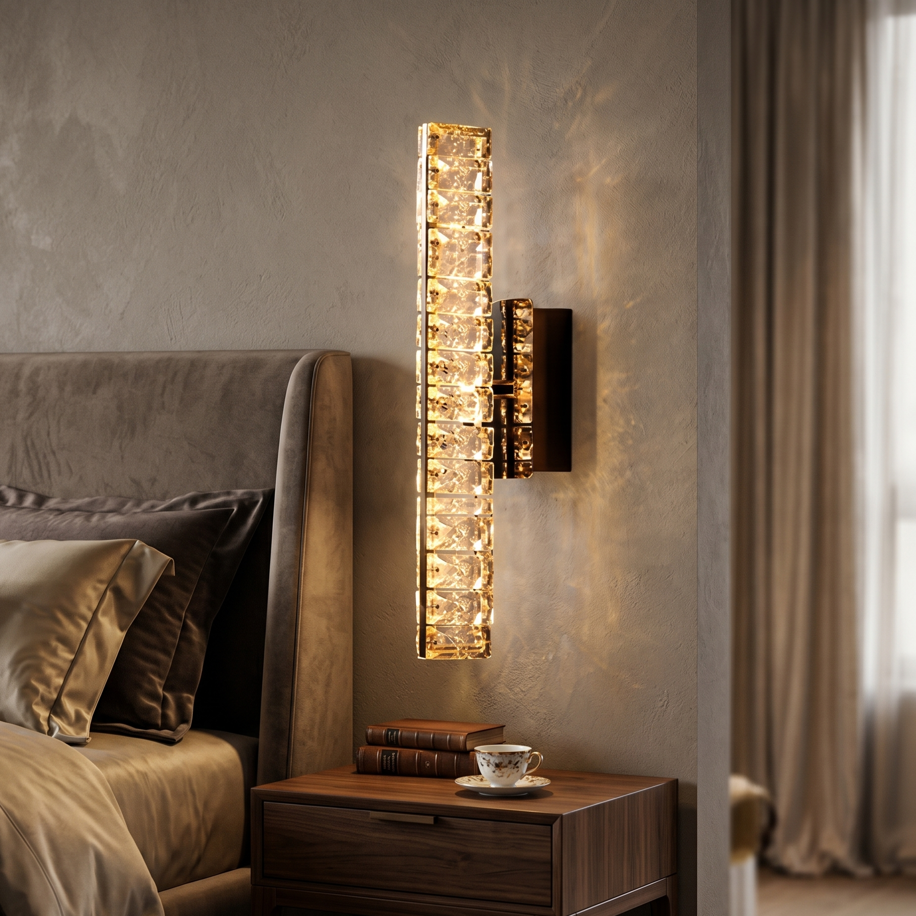 Aplica LED Crystal Gold Novelle Line